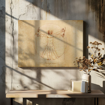 Vitruvian Friday Man | Canvas - Room Interior 2