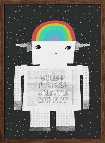 Life in Circuits | Poster - Walnut Frame Interior