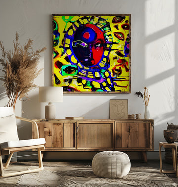 Vibrant Abstract Face | Poster - Room Interior 2