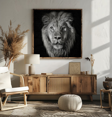 Regal Lion Portrait | Poster - Room Interior 2