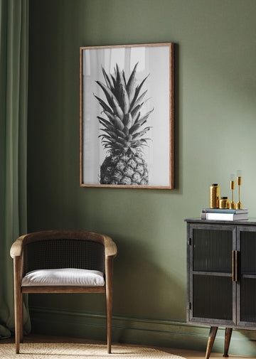 Black and White Pineapple | Poster - Room Interior 2