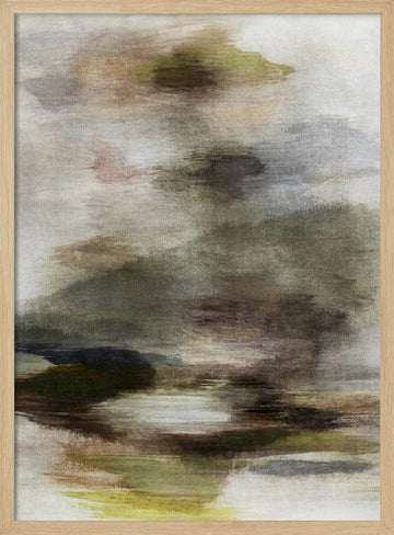Misty Water Reflection | Poster - Wood Frame Interior