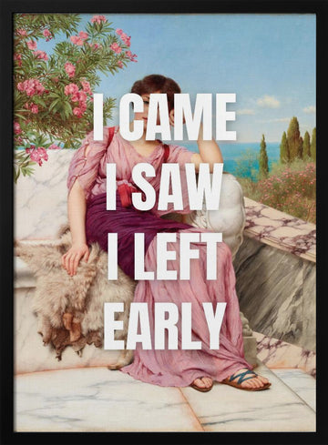 Classical Lady Funny Quote | Poster - Black Metal Frame Interior