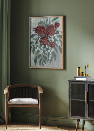Romantic Red Roses | Poster - Room Interior 2