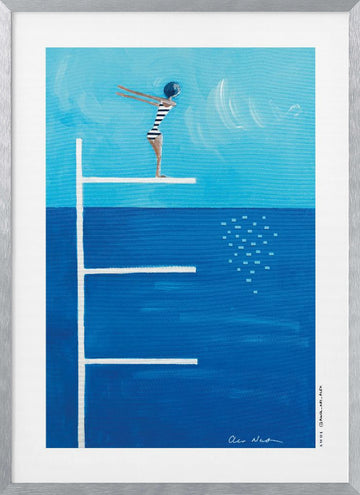 Ready to Dive | Poster - Silver Frame Interior