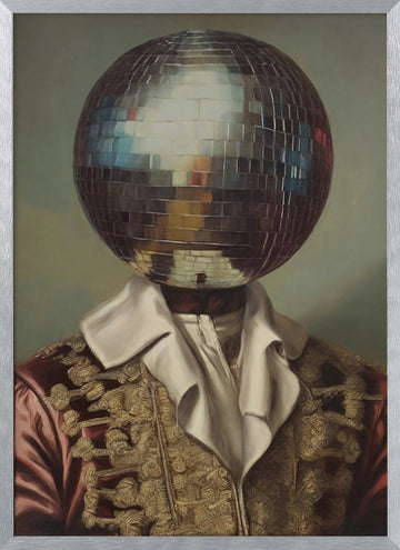 Baroque Disco Gentleman | Poster - Silver Frame Interior