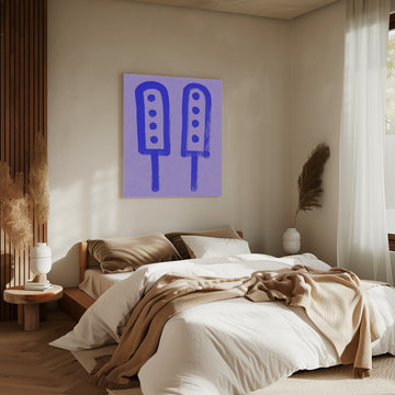Retro Blue Ice Pops | Canvas - Room Interior 2