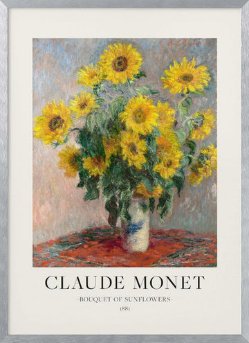 Bouquet Of Sunflowers | Poster - Silver Frame Interior