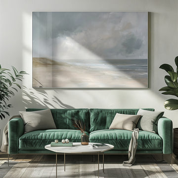 Misty Beach Morning | Poster - Room Interior 1