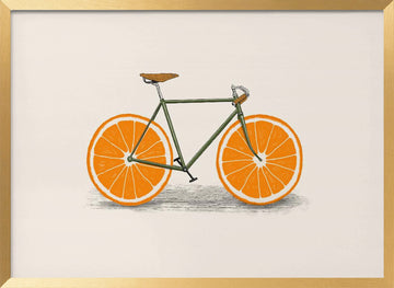 Citrus Cycle | Poster - Gold Frame Interior