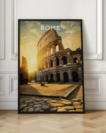 Ancient Rome Colosseum Sunset | Poster - Room Interior 1