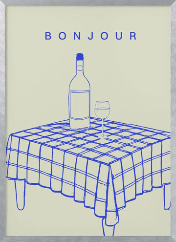Bonjourno12 | Poster - Silver Frame Interior