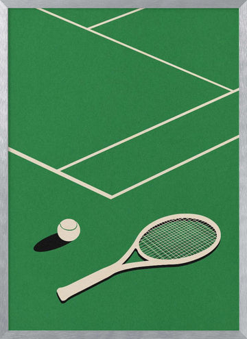 Rosi Feist Lawn Tennis Club | Poster - Silver Frame Interior