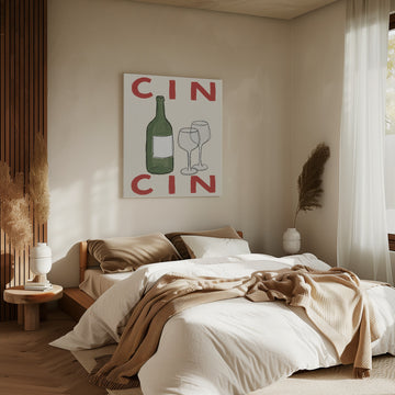 Cin Cin Wine Toast | Canvas - Room Interior 2