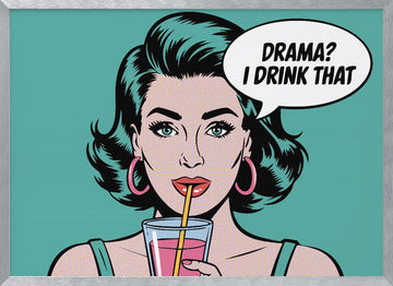 Pop Art Drama Queen | Poster - Silver Frame Interior