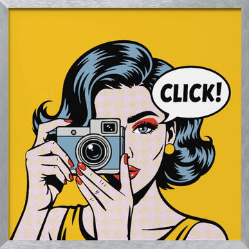 Pop Art Photographer | Poster - Silver Frame Interior