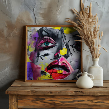 Vibrant Pop Art Woman | Poster - Room Interior 1