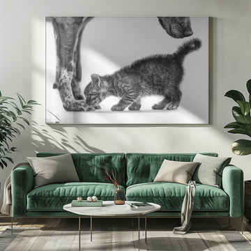 Gentle Dog Kitten | Poster - Room Interior 1