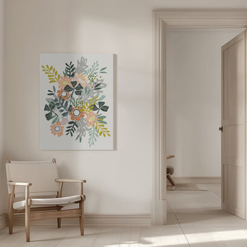 Stylized Floral Bouquet | Canvas - Room Interior 1