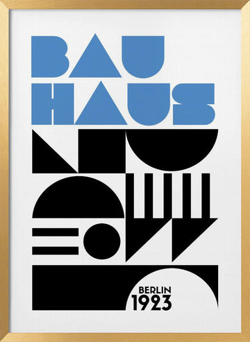 Bauhaus Geometry | Poster - Gold Frame Interior