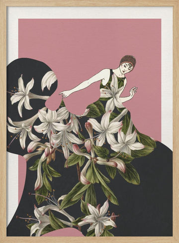 Elegant Floral Fashion | Poster - Wood Frame Interior