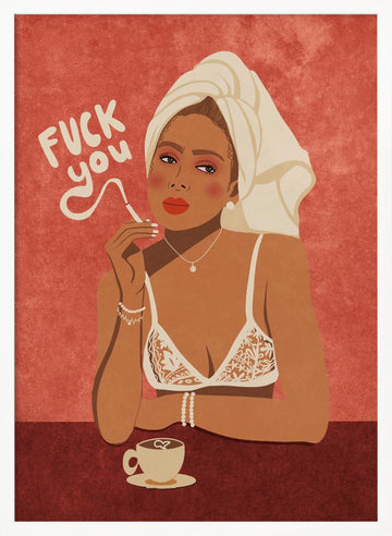 Fuck you | Poster - White Frame Interior