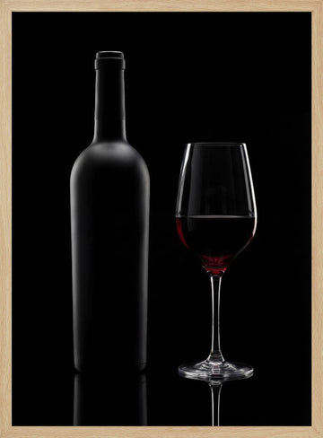 Red Wine Still Life | Poster - Wood Frame Interior