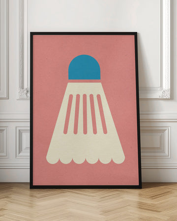 Badminton White Blue | Poster - Room Interior 1