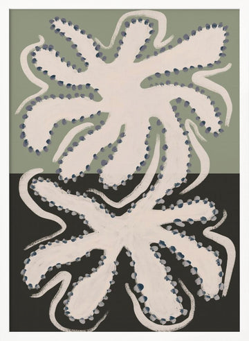 Reflected Octopus Forms | Poster - White Frame Interior