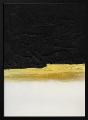 Black Gold Horizon | Poster - Black Metal Frame Interior