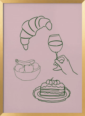 Delightful Indulgence | Poster - Gold Frame Interior