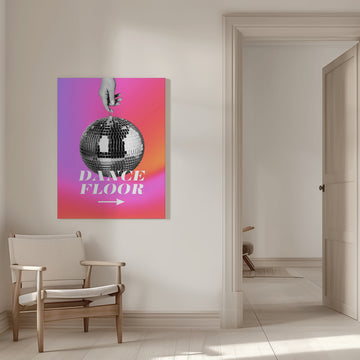 Monochrome Disco Ball | Canvas - Room Interior 1