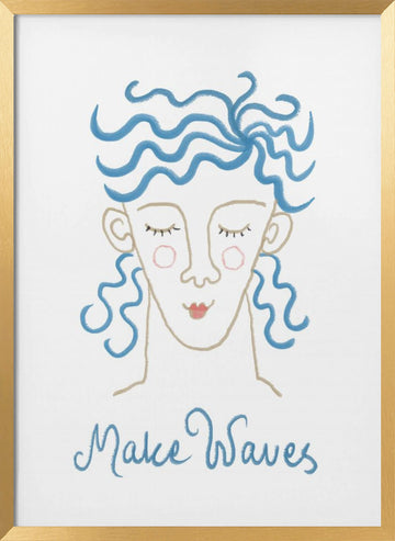 Make Waves Dreamer | Poster - Gold Frame Interior