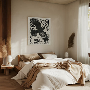 Dark Raven Soaring | Canvas - Room Interior 2
