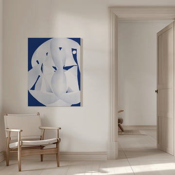 Abstract Blue Flow | Canvas - Room Interior 1