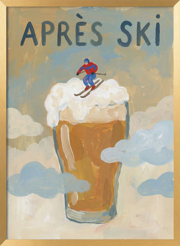 Après Ski Beer | Poster - Gold Frame Interior