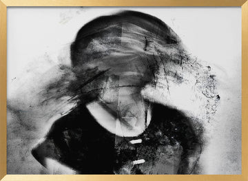 Abstract Fragmented Portrait | Poster - Gold Frame Interior