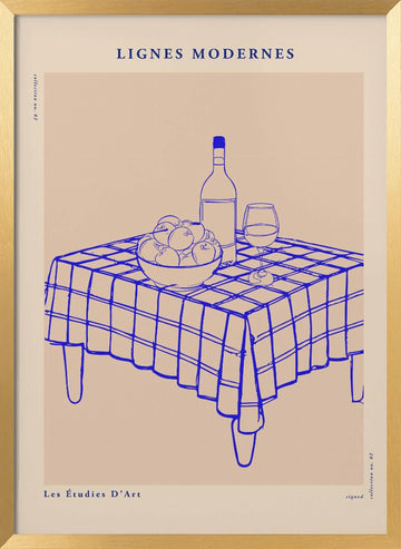 Lignesmodernesno06 | Poster - Gold Frame Interior