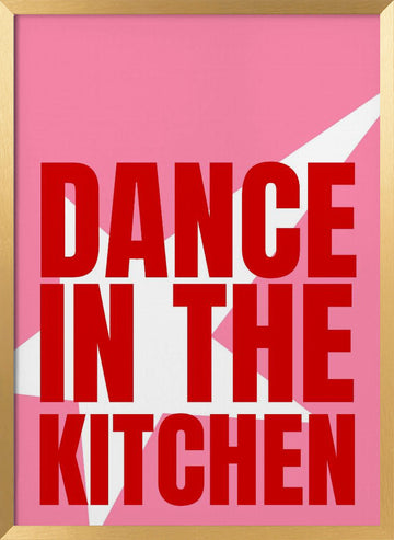 Dance In The Kitchen | Poster - Gold Frame Interior