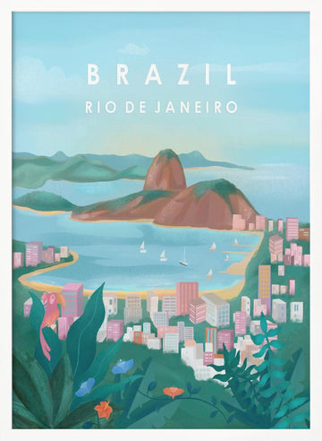 Brazil | Poster - White Frame Interior