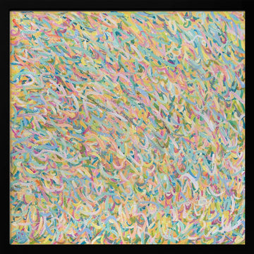 Pastel Abstract Flow | Poster - Black Metal Frame Interior