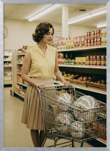 Grocery Store Glamour | Poster - Silver Frame Interior