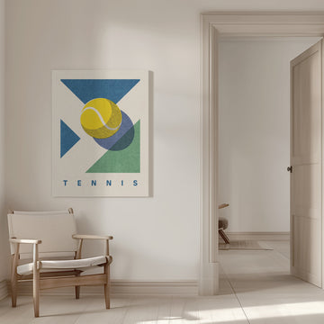 Geometric Tennis Ball | Canvas - Room Interior 1
