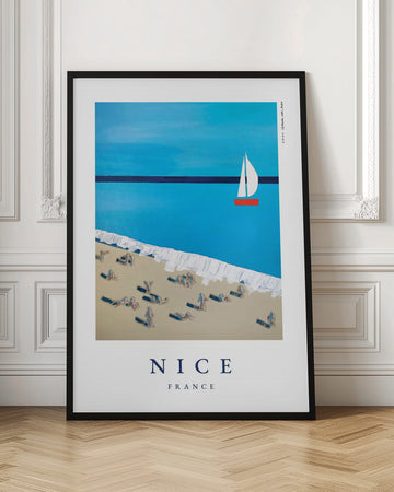 Nice Beach Day Sailboat | Poster - Room Interior 1