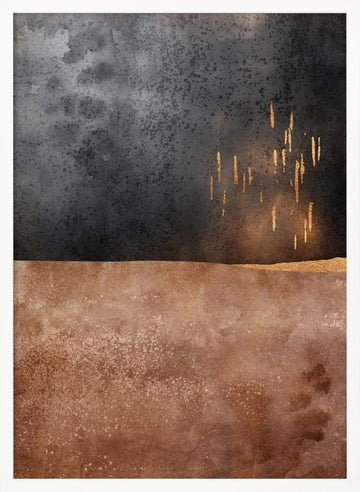 Golden Light Horizon | Poster - White Frame Interior