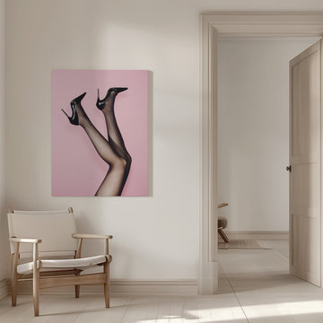 Elegant Heels on Pink | Canvas - Room Interior 1