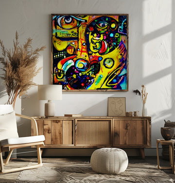 Vibrant Abstract Faces | Poster - Room Interior 2