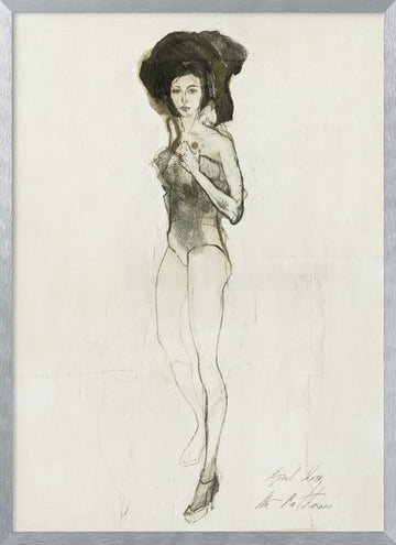 Fashion Figure Drawing | Poster - Silver Frame Interior