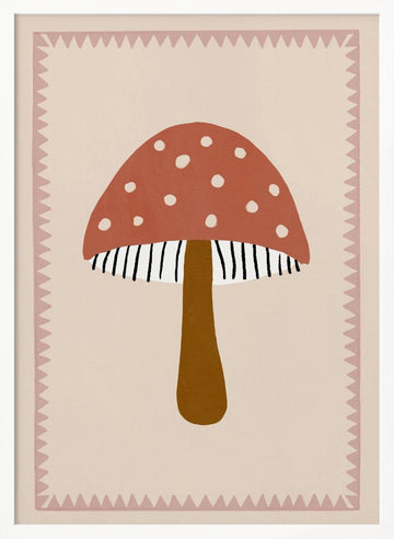 Cute Toadstool | Poster - White Frame Interior