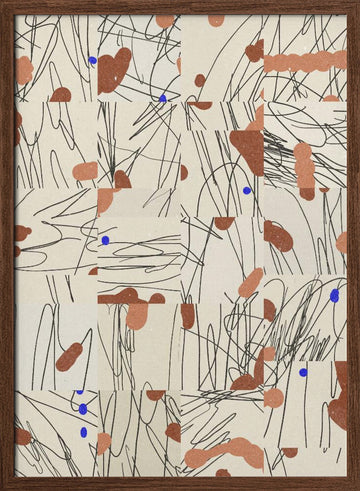 Abstract Composition 2 | Poster - Walnut Frame Interior